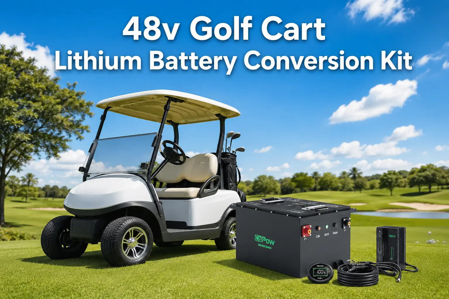 ชุดแปลงแบตเตอรี่ลิเธียมสำหรับรถกอล์ฟ 48v